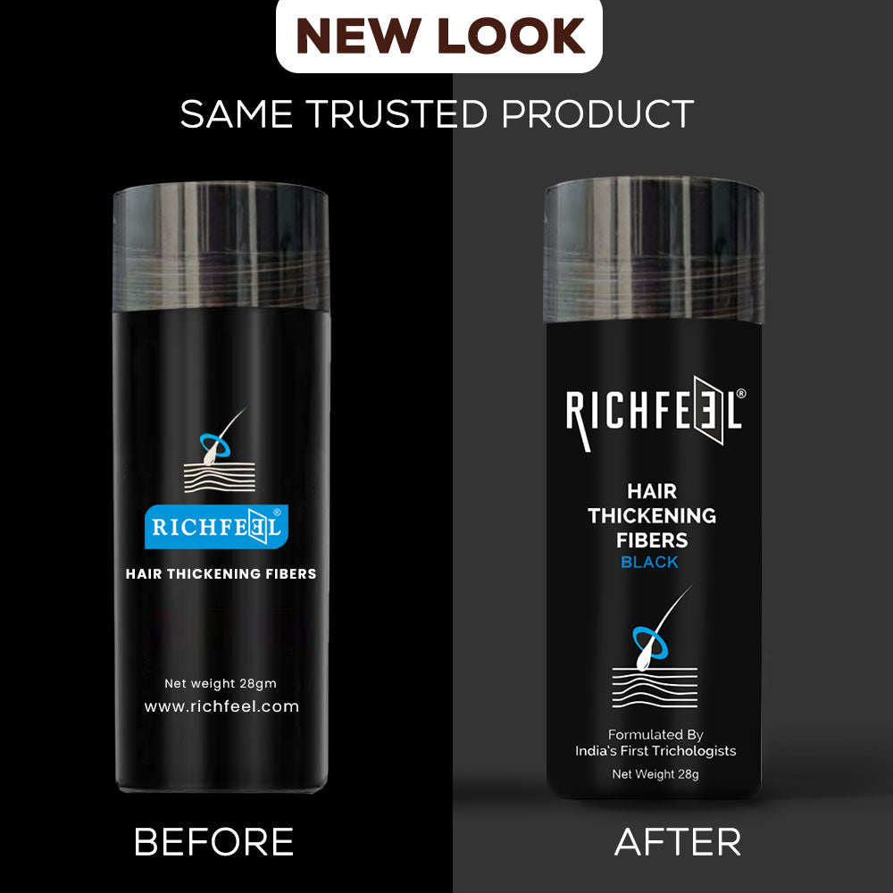 Richfeel Hair Thickening Fibers Black (B1G1) 28gm