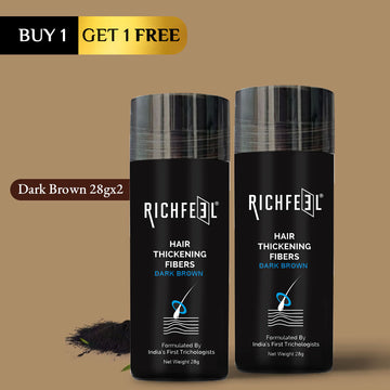 Richfeel Hair Thickening Fibers Dark Brown (B1G1) 28gm