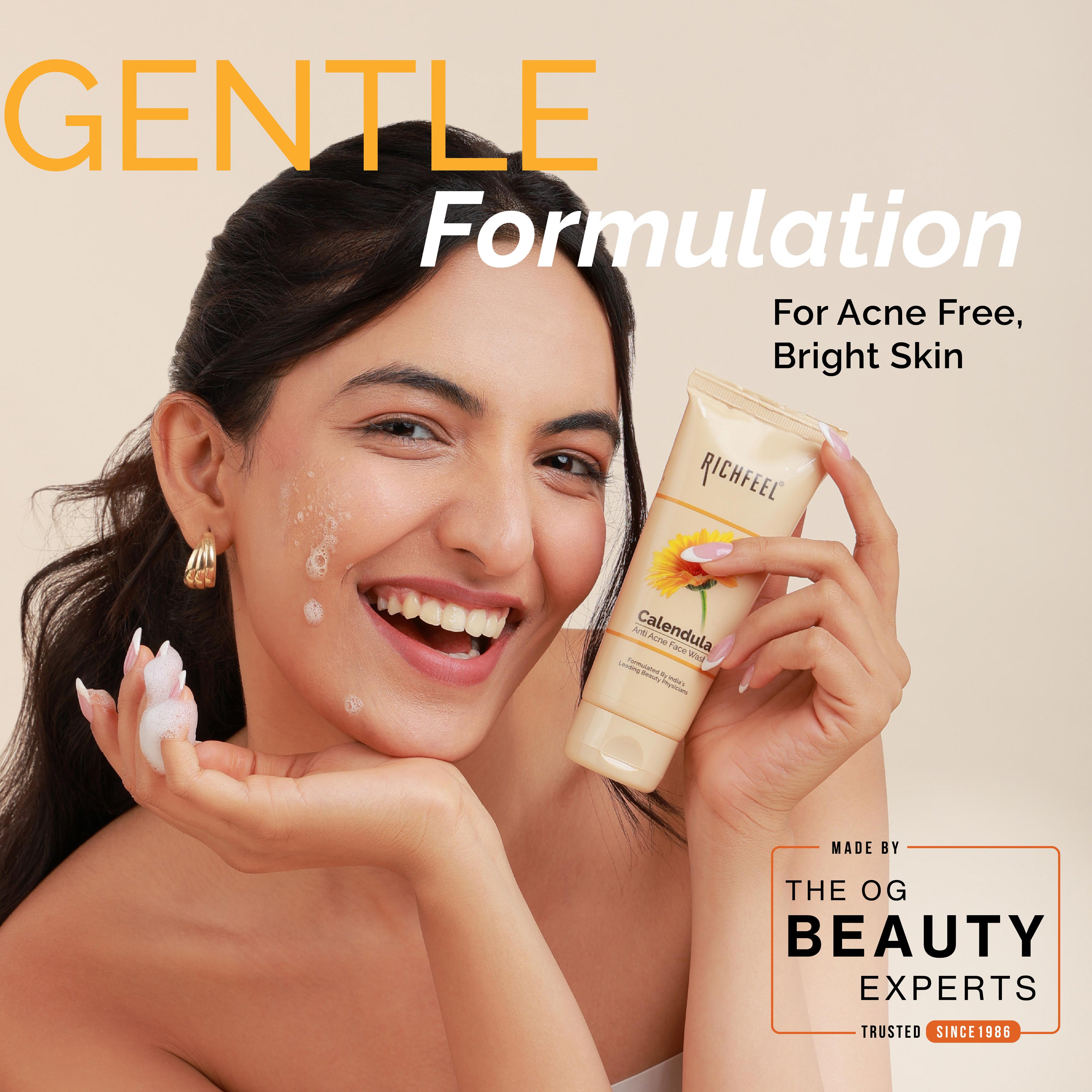 Richfeel Calendula Anti Acne Face Wash 100 g (Pack of 2