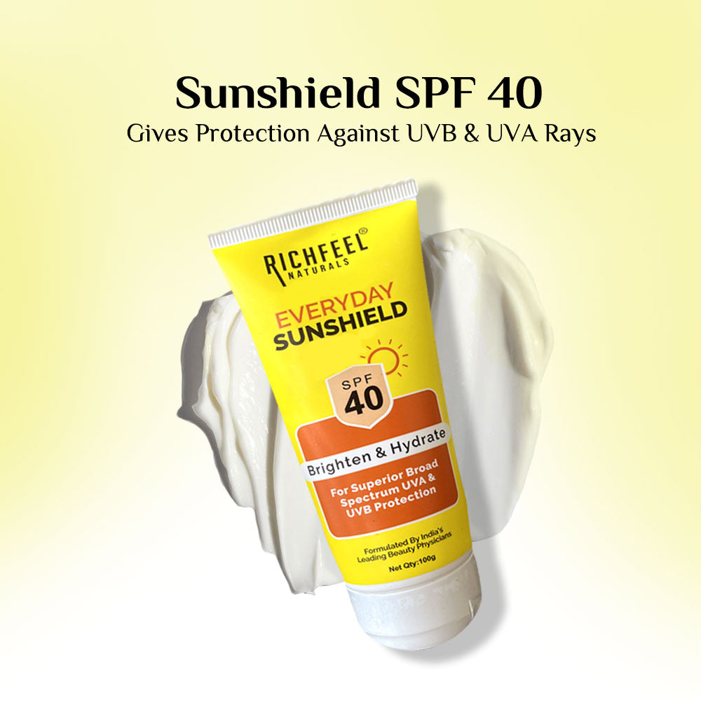 Richfeel Sunshield SPF 40 with Free Face Wash