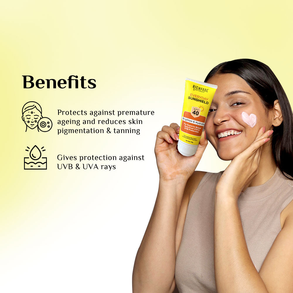 Richfeel Sunshield SPF 40 with Free Face Wash