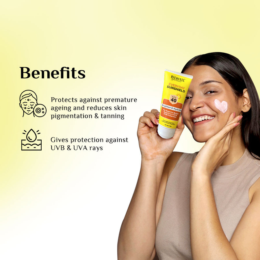 Richfeel Sunshield SPF 40 with Free Face Wash