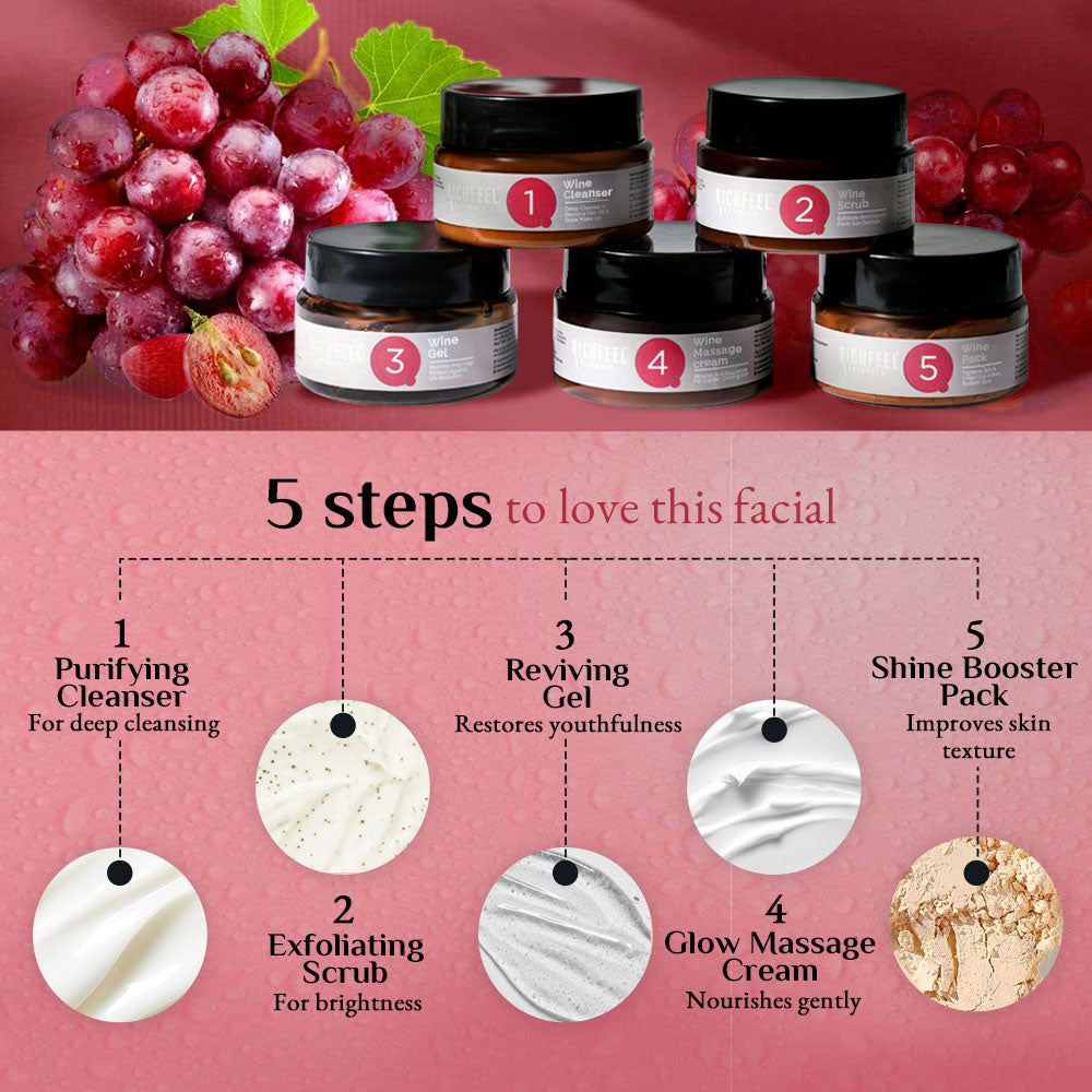 Richfeel Wine Facial Kit 250 gm