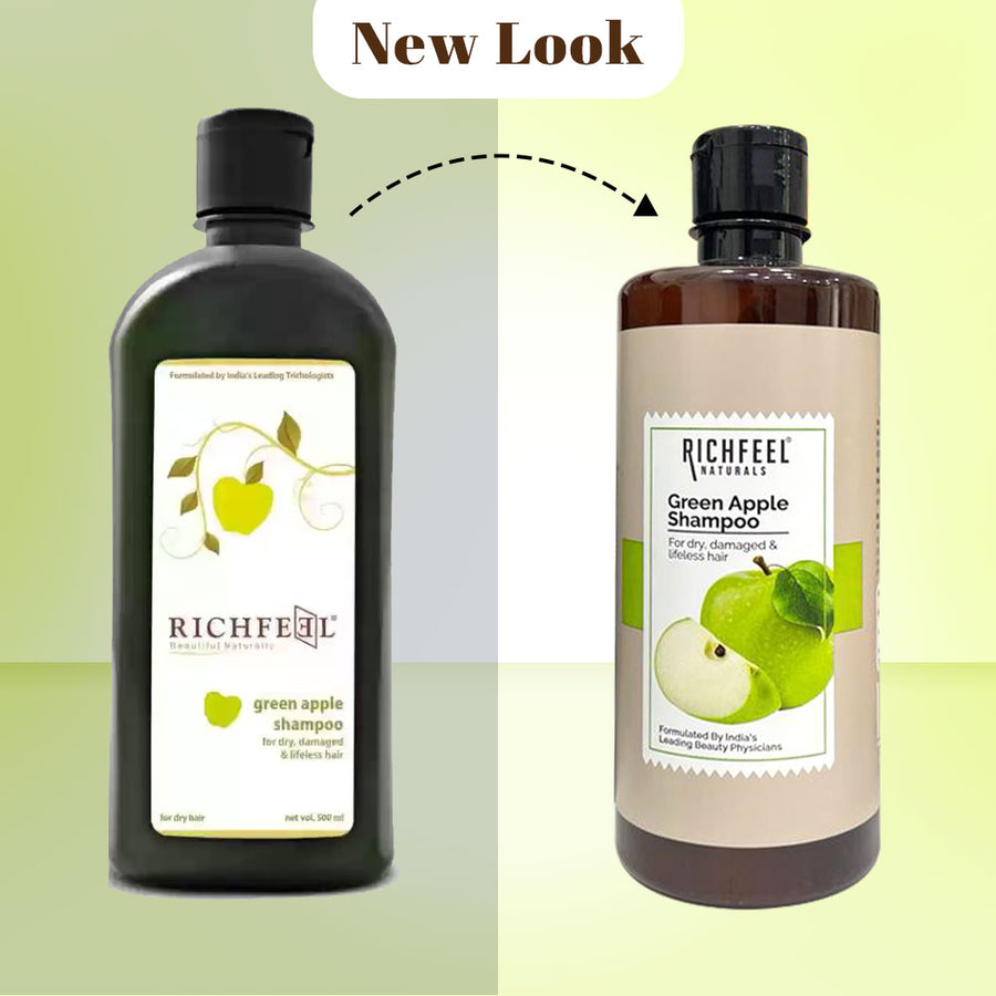 Richfeel Green Apple Shampoo 500 Ml Pack of 2