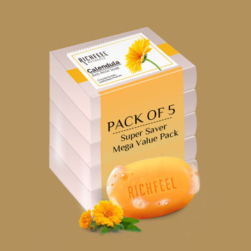 Richfeel Calendula Anti Acne Soap 75 G Pack of 5
