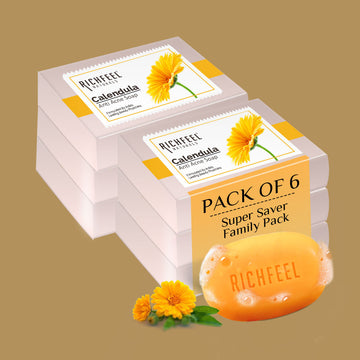 Richfeel Calendula Anti Acne Soap 75 G Pack of 6