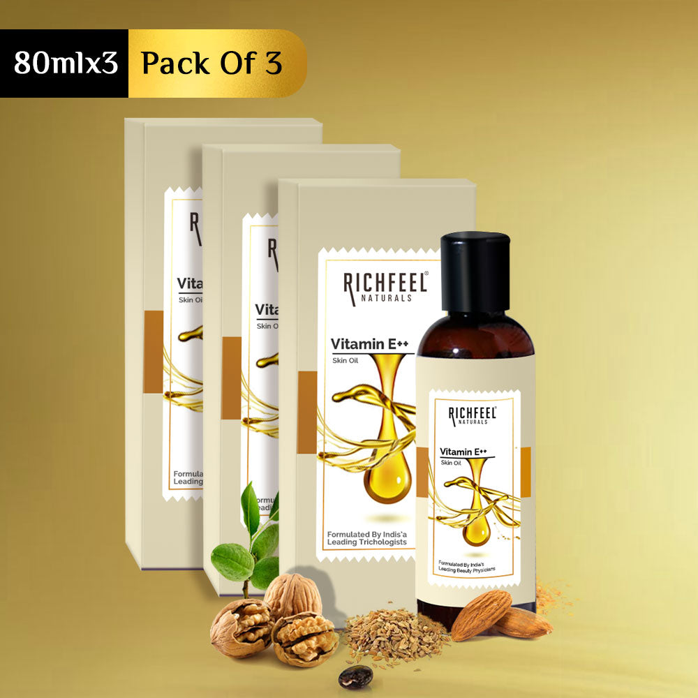 Richfeel Vitamin E Skin Oil 80 ml (Pack of 3)