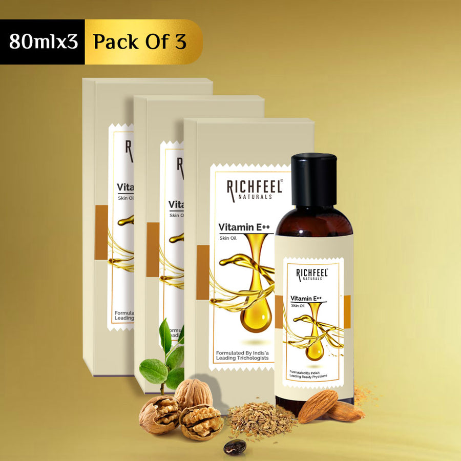 Richfeel Vitamin E Skin Oil 80 ml (Pack of 3)