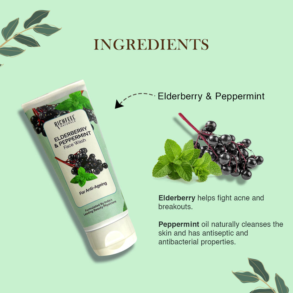 Richfeel Naturals Elderberry & Peppermint Face Wash 100gm