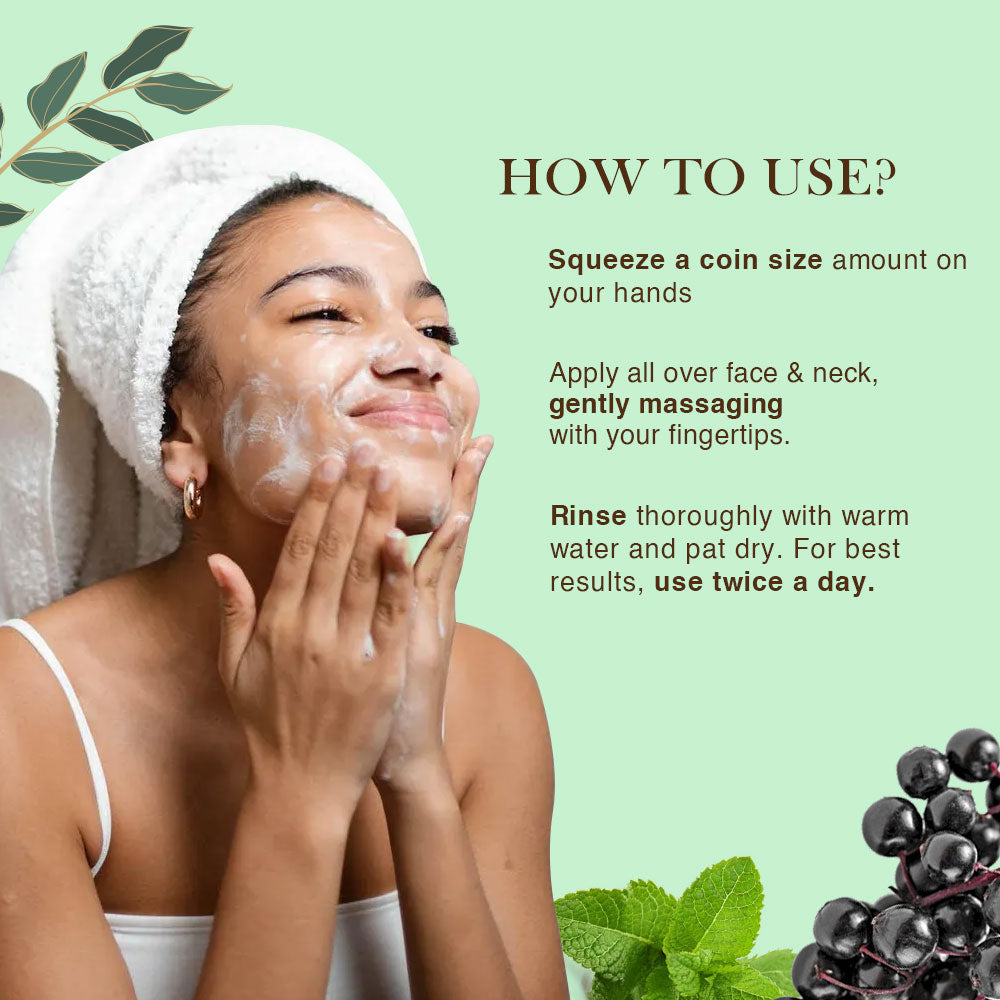 Richfeel Naturals Elderberry & Peppermint Face Wash 100gm