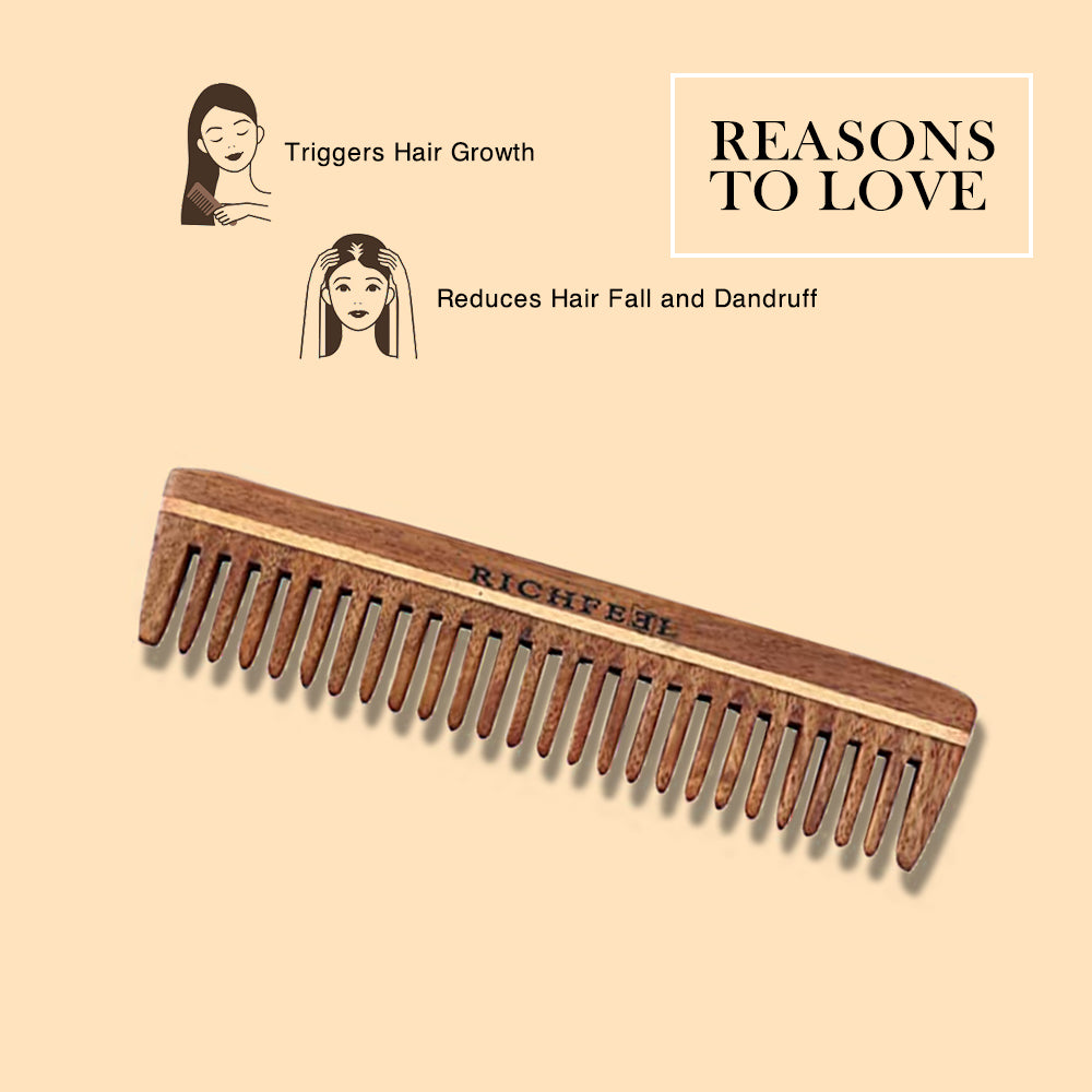 Richfeel Rosewood Handcrafted Plain Comb 100 g